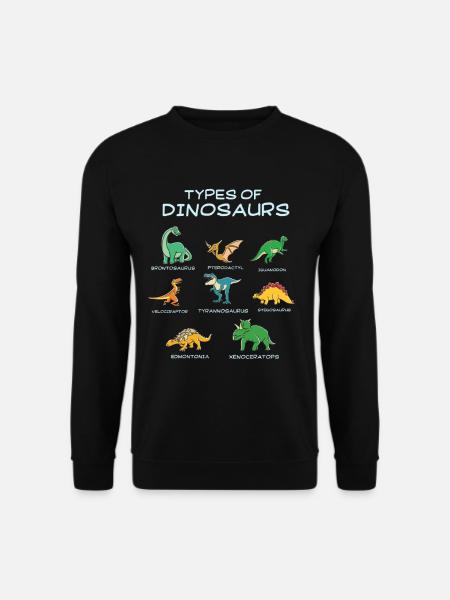 Dinosaurus all types - Unisex Sweatshirt - black