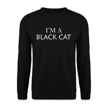 Je suis un chat noir Halloween - Sweat-shirt Unisexe - noir - Devant - Alina (178cm) & Michal (187cm)
