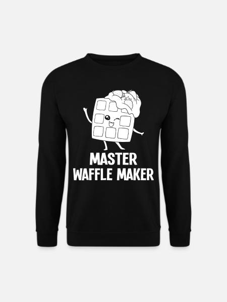 Waffel Waffeleisen Wafferl Pfannkuchen Lustig - Unisex Pullover - Schwarz