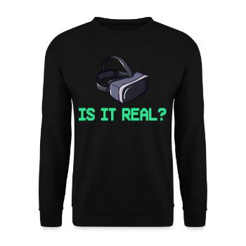 VR Virtual Reality Glasses Virtual Reality - Unisex Sweatshirt - black - Front - Alina (178cm) & Michal (187cm)