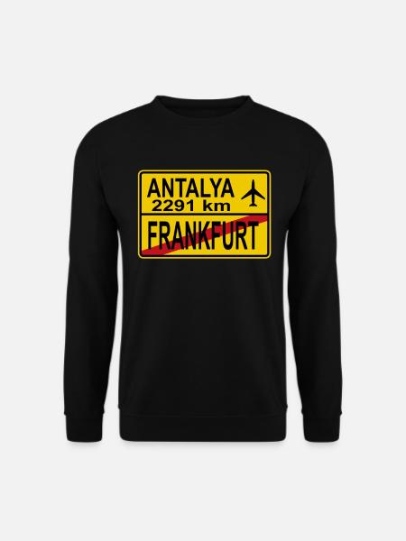 Travel outfit Antalya Turkey flight Frankfurt - Unisex Sweatshirt - black