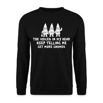 Garden gnomes gnomes gardeners garden gnomes - Unisex Sweatshirt - black - Front - Alina (178cm) & Michal (187cm)