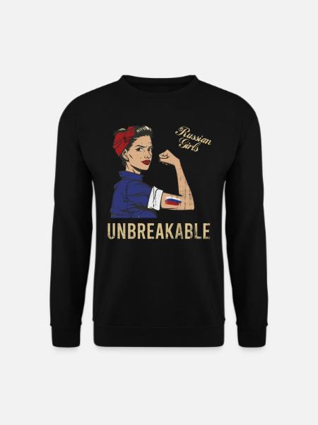 russische Mädchen unzerbrechlich - Unisex Pullover - Schwarz