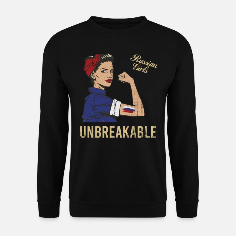 russische Mädchen unzerbrechlich - Unisex Pullover - Schwarz