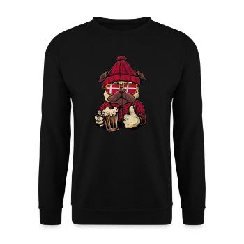 Denmark - Unisex Sweatshirt - black - Front - Alina (178cm) & Michal (187cm)