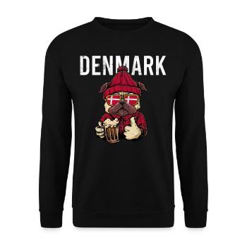 Denmark - Unisex Sweatshirt - black - Front - Alina (178cm) & Michal (187cm)
