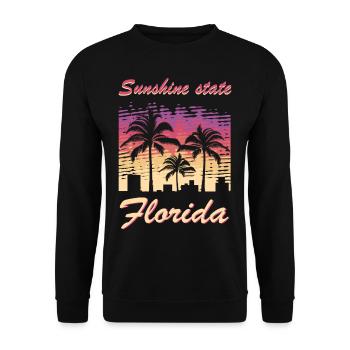 Floride - Sweat-shirt Unisexe - noir - Devant - Alina (178cm) & Michal (187cm)