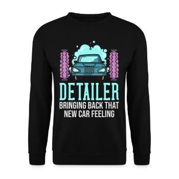 Car preparation car wash car vehicle cleaning - Unisex Sweatshirt - black - Front - Alina (178cm) & Michal (187cm)