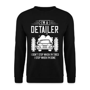 Car preparation car wash car vehicle cleaning - Unisex Sweatshirt - black - Front - Alina (178cm) & Michal (187cm)