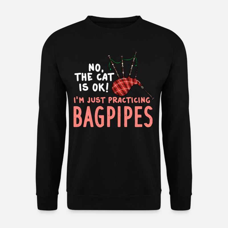 Bagpipes Bagpipe Bockpfeife Bagpiper - Unisex Sweatshirt - black