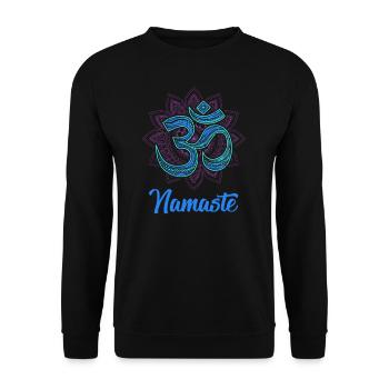 namaste - Unisex Sweatshirt - black - Front - Alina (178cm) & Michal (187cm)