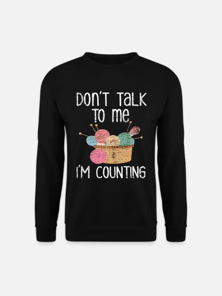 Knitting Counting - Unisex Sweatshirt - black