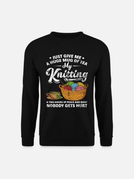 Knitting tea - Unisex Sweatshirt - black