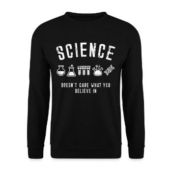 Science T-Shirt Nerd Chemistry Physik - Unisex Pullover - Schwarz - Vorne - Alina (178cm) & Michal (187cm)