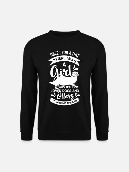 Otter Seeotter Wassermarder Riesenotter Marder - Unisex Pullover - Schwarz