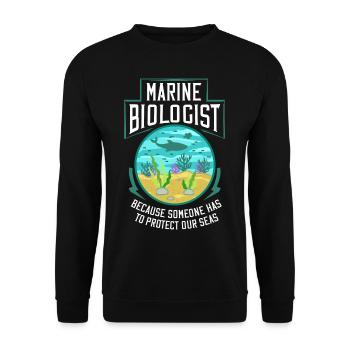 Marine biologist oceanography biology marine life - Unisex Sweatshirt - black - Front - Alina (178cm) & Michal (187cm)