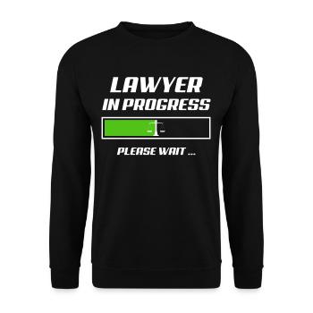 Rechtsanwalt Student - Unisex Pullover - Schwarz - Vorne - Alina (178cm) & Michal (187cm)