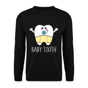 Baby teeth dentist - Unisex Sweatshirt - black - Front - Alina (178cm) & Michal (187cm)