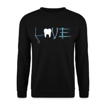 Zahnarzt Zahnmedizin - Unisex Pullover - Schwarz - Vorne - Alina (178cm) & Michal (187cm)
