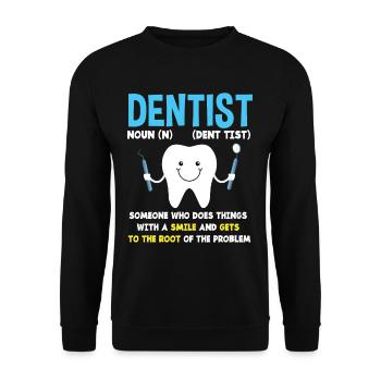 dentist - Unisex Sweatshirt - black - Front - Alina (178cm) & Michal (187cm)