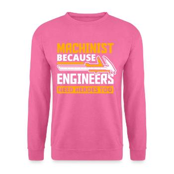 Fier machiniste - Sweat-shirt Unisexe - rose - Devant