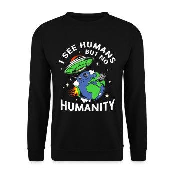 Alien - Unisex Sweatshirt - black - Front - Alina (178cm) & Michal (187cm)