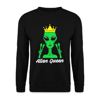 Alien queen - Unisex Sweatshirt - black - Front - Alina (178cm) & Michal (187cm)