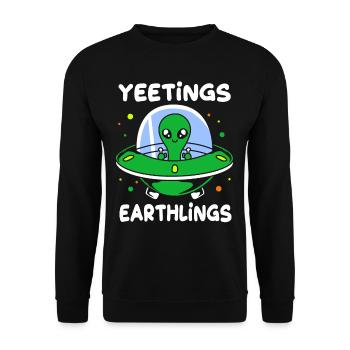 Extraterrestre - Sweat-shirt Unisexe - noir - Devant - Alina (178cm) & Michal (187cm)