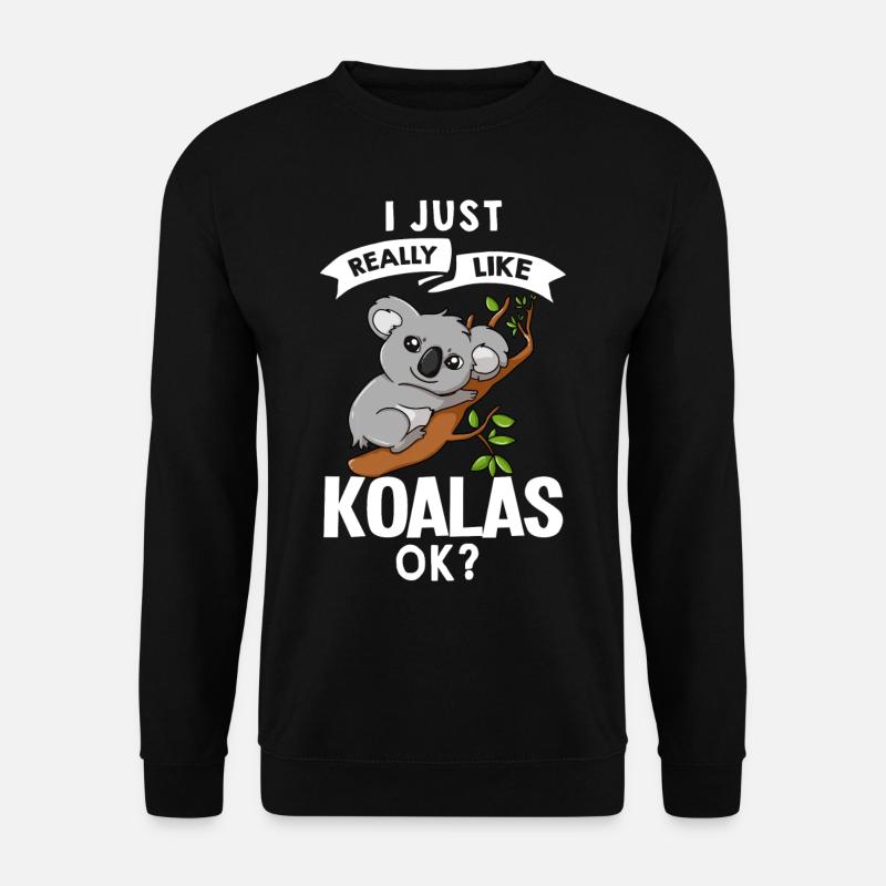 Koala Bär Baby Lustiges Beuteltier Australien - Unisex Pullover - Schwarz