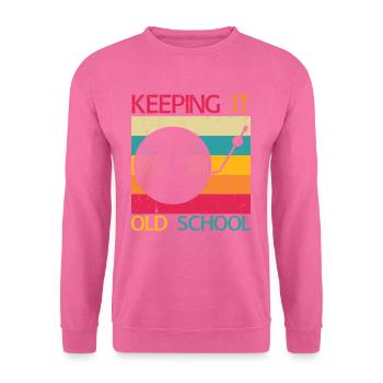 Keeping It Old School Vinyle - Sweat-shirt Unisexe - rose - Devant