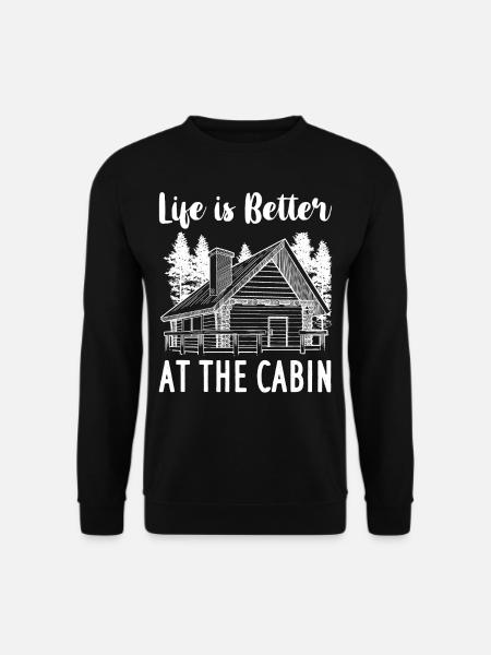 Cabane de montagne refuge chalet cabane en bois - Sweat-shirt Unisexe - noir
