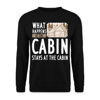 Cabane de montagne refuge chalet cabane en bois - Sweat-shirt Unisexe - noir - Devant - Alina (178cm) & Michal (187cm)
