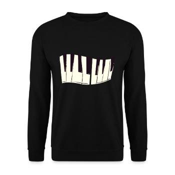 Piano piano touches clavier pianiste musicien - Sweat-shirt Unisexe - noir - Devant - Alina (178cm) & Michal (187cm)