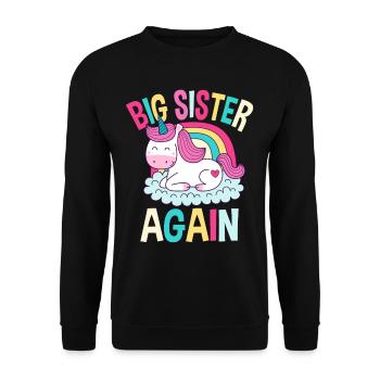 Cadeau de progéniture de famille soeur - Sweat-shirt Unisexe - noir - Devant - Alina (178cm) & Michal (187cm)