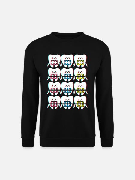 Zahnspange Zahnarzt Zahnärztin - Unisex Pullover - Schwarz