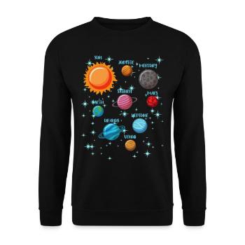 Passe-temps d'astronomie de cadeau spatial pour les nerds - Sweat-shirt Unisexe - noir - Devant - Alina (178cm) & Michal (187cm)
