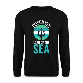 Poséidon Seigneur de la Mer - Sweat-shirt Unisexe - noir - Devant - Alina (178cm) & Michal (187cm)