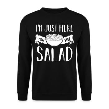 Vinaigrette aux œufs Salade aux œufs César Feta Green - Sweat-shirt Unisexe - noir - Devant - Alina (178cm) & Michal (187cm)