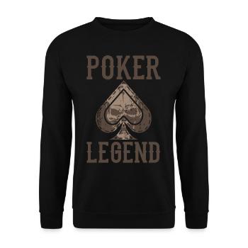POKERN gift poker players for poker players - Unisex Sweatshirt - black - Front - Alina (178cm) & Michal (187cm)