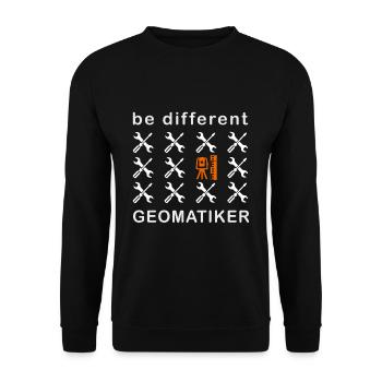 Geomatiker Vermessungstechnik Geodäsie Geschenk - Unisex Pullover - Schwarz - Vorne - Alina (178cm) & Michal (187cm)