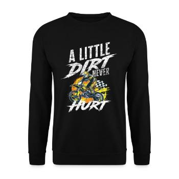 Funny motocross dirt mud - Unisex Sweatshirt - black - Front - Alina (178cm) & Michal (187cm)