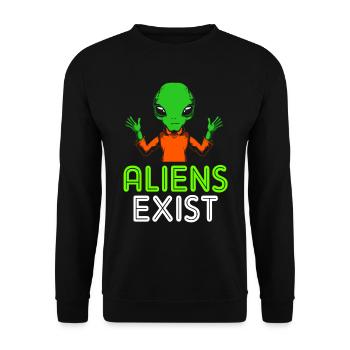 Alien - Unisex Pullover - Schwarz - Vorne - Alina (178cm) & Michal (187cm)