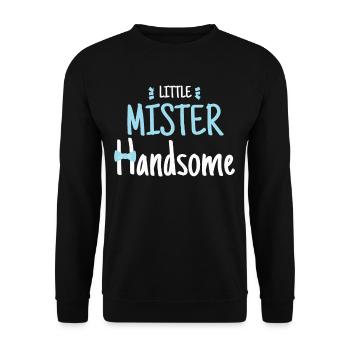 Little Mister Handsome Bow Tie Suits - Unisex Sweatshirt - black - Front - Alina (178cm) & Michal (187cm)
