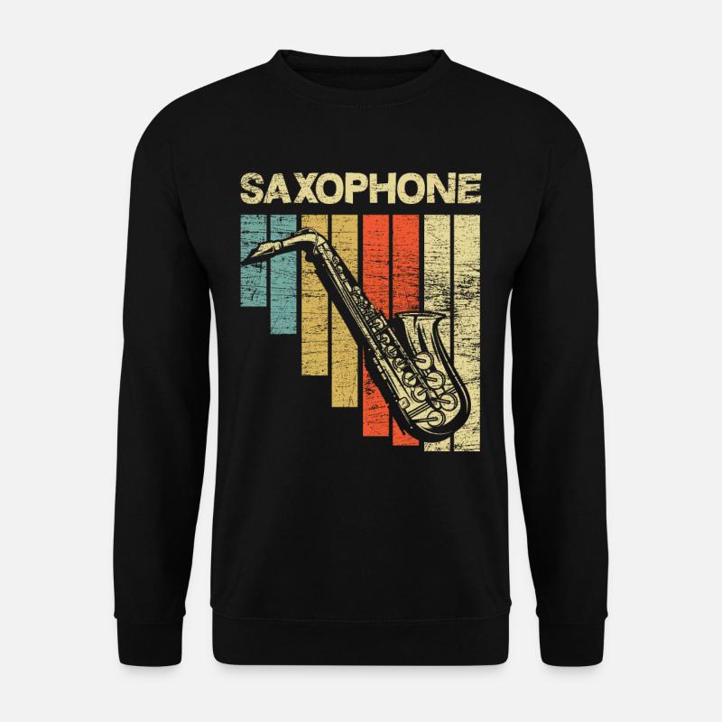 Saxophone retro - Unisex Sweatshirt - black