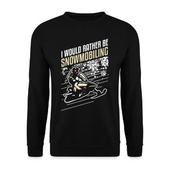 I'd rather ride a snowmobile - Unisex Sweatshirt - black - Front - Alina (178cm) & Michal (187cm)