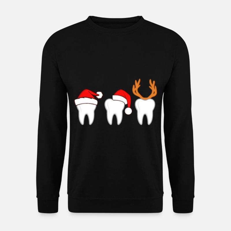 ZAHNARZT WEIHNACHTEN Geschenk Zahnarzthelferin für - Unisex Pullover - Schwarz