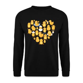 Poussin de canard - Sweat-shirt Unisexe - noir - Devant - Alina (178cm) & Michal (187cm)