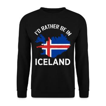 Je serais plutôt en Islande Island Europe Nordic - Sweat-shirt Unisexe - noir - Devant - Alina (178cm) & Michal (187cm)