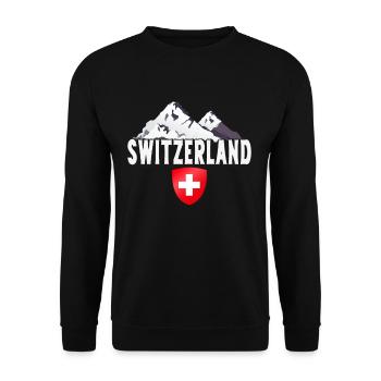 Suisse accueil montagnes Suisse - Sweat-shirt Unisexe - noir - Devant - Alina (178cm) & Michal (187cm)