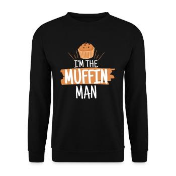 I'm The Muffin Guy Cupcakes - Unisex Sweatshirt - black - Front - Alina (178cm) & Michal (187cm)